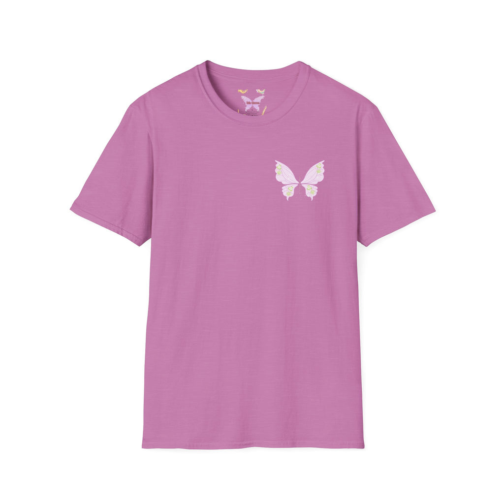 Pastel Butterfly Tee — Soft Pink Minimalist Butterfly T‑Shirt