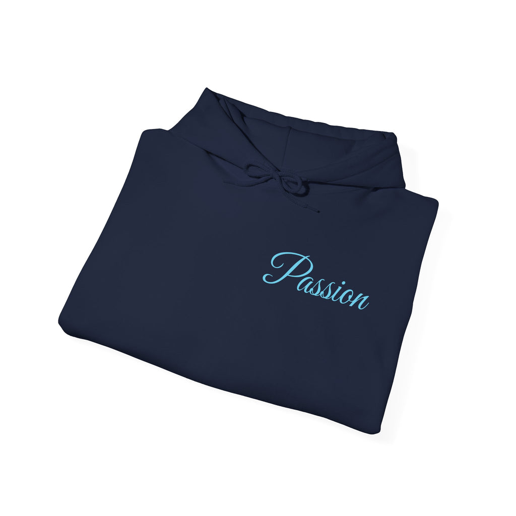 Dragon Isle Hoodie — Passion Script Fantasy Hoodie with Floating Island Art