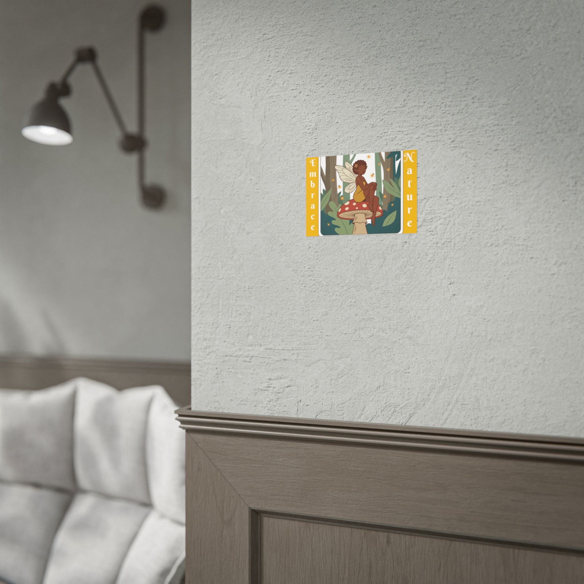 Fairy Mushroom Art Poster — "Embrace Nature" Rolled Wall Print