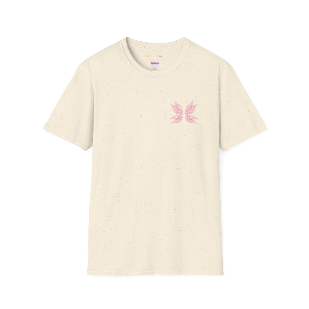Pink Sakura Leaf Tee — Minimal Floral T-Shirt