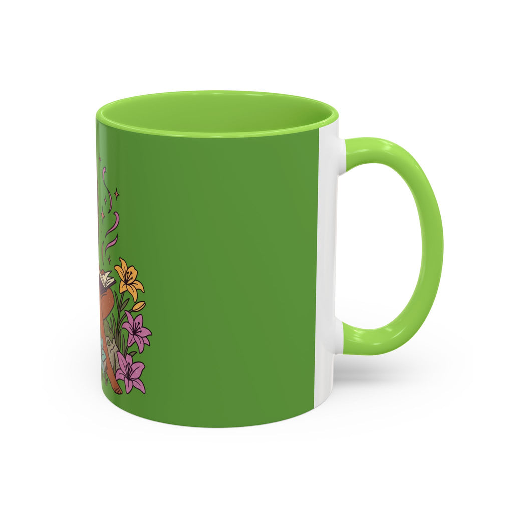 Fairy Reading Mug — Whimsical Floral Coffee Cup (11oz & 15oz)