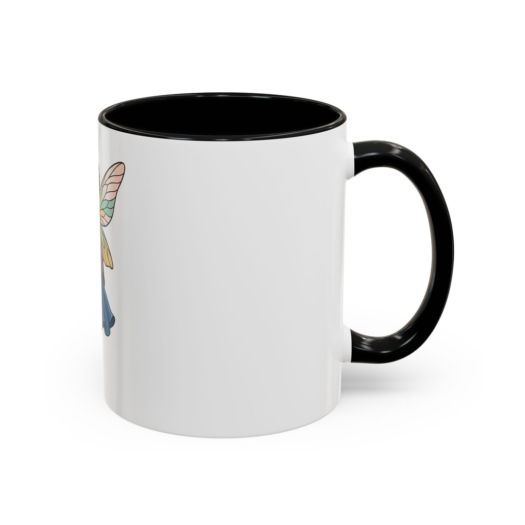 Black Fairy Wings Coffee Mug — Inspirational Magic Mug for Women & Girls