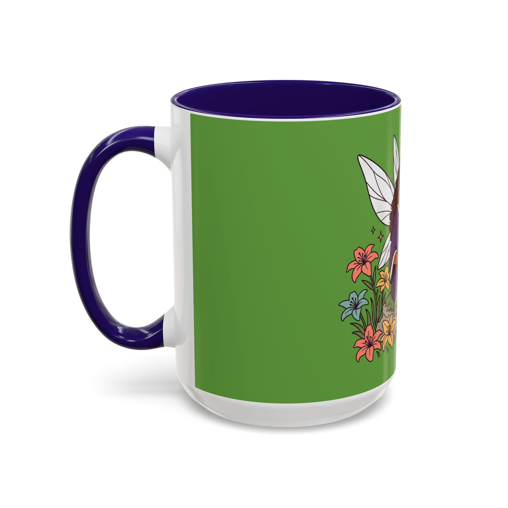 Fairy Reading Mug — Whimsical Floral Coffee Cup (11oz & 15oz)