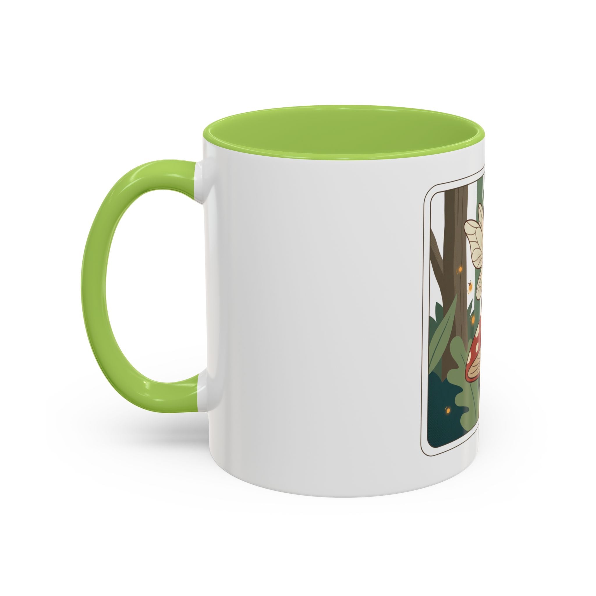 Fairy Mushroom Coffee Mug — Whimsical Forest Fairy Design (11/15 oz)