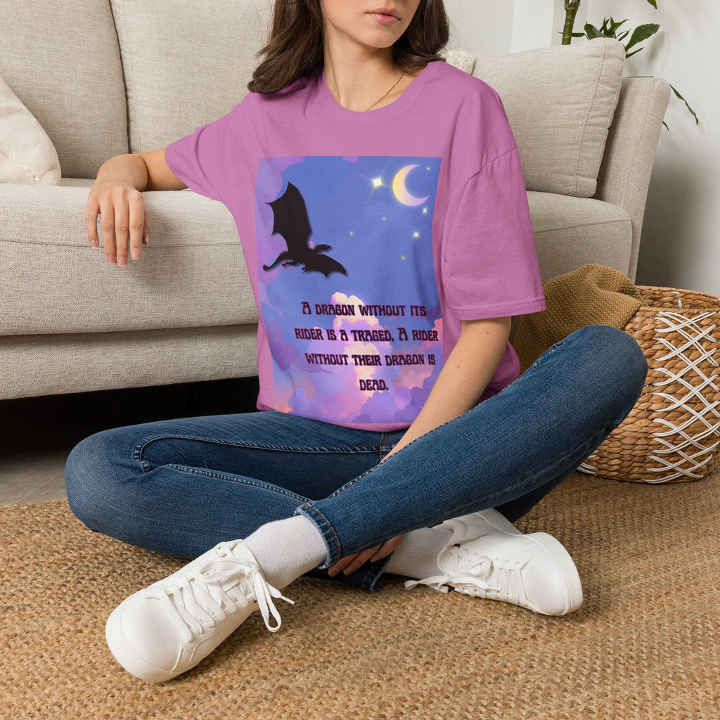 Dragon Silhouette T-Shirt — "A Dragon Without Its Wings..." Inspirational Night Sky Design