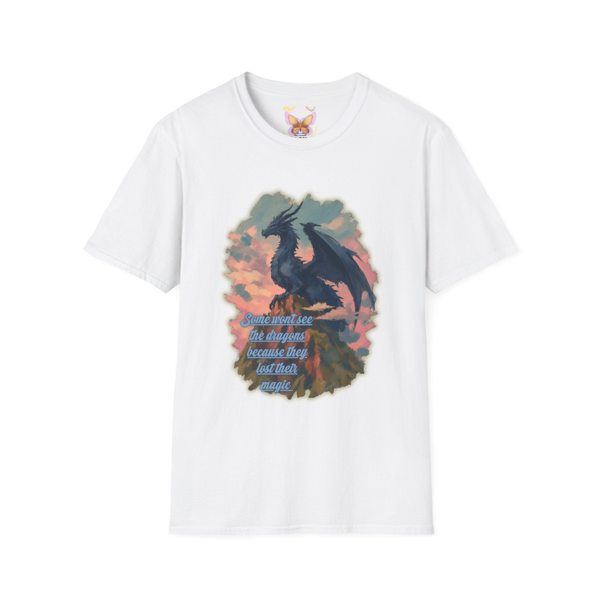 Dragon Silhouette T‑Shirt — Inspiring Quote Fantasy Tee
