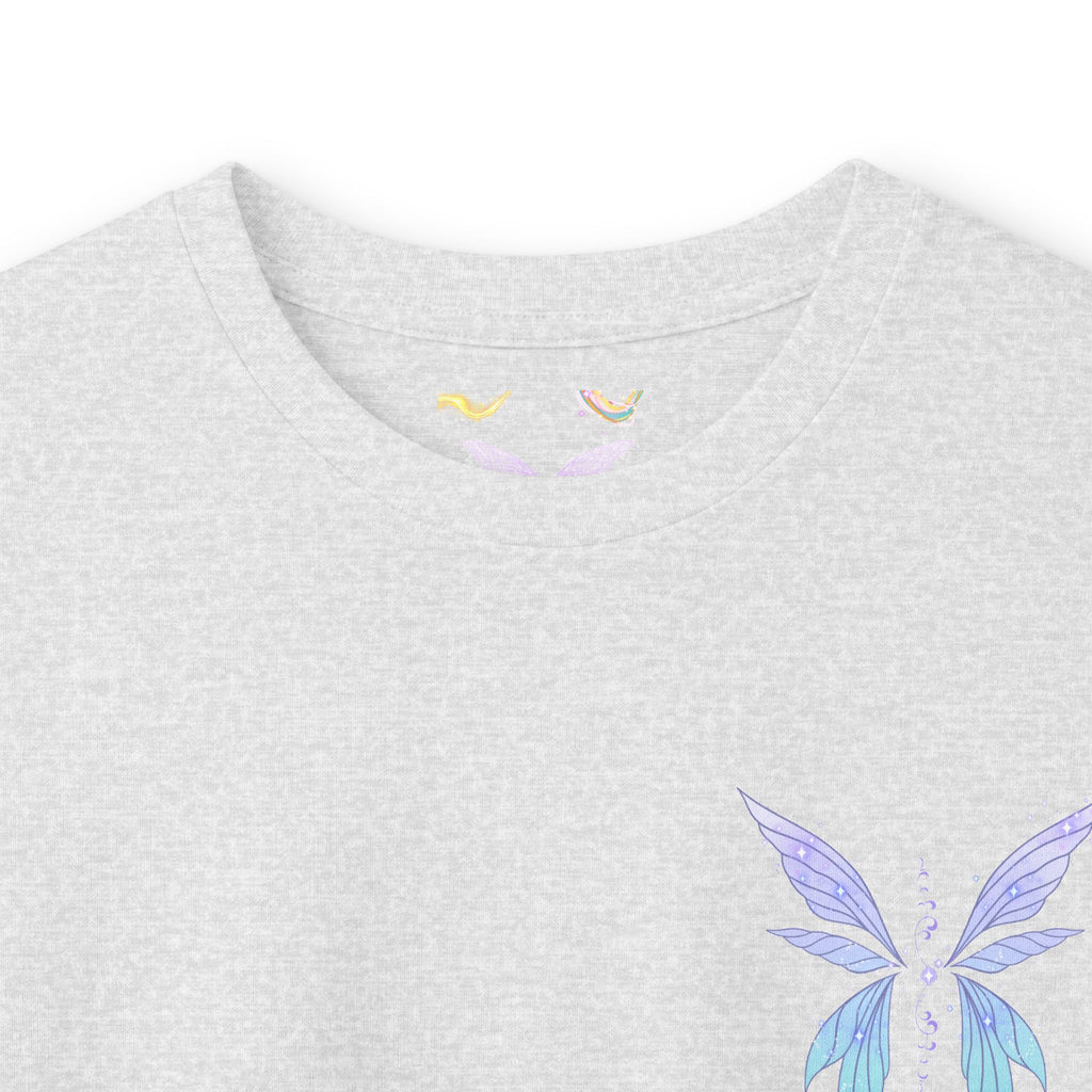 Butterfly Wings Long Sleeve Tee — Pastel Blue & Lavender Chest and Back Print