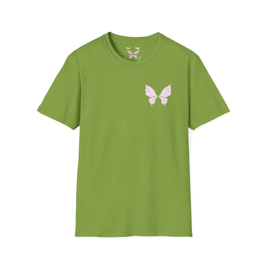 Pastel Butterfly Tee — Soft Pink Minimalist Butterfly T‑Shirt