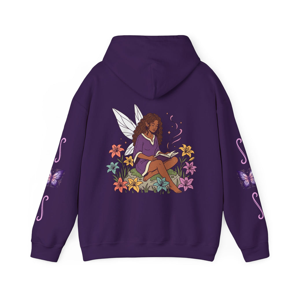 Hoodie — Cozy Fairy Reader Graphic Hoodie ("Beauty & Brains")