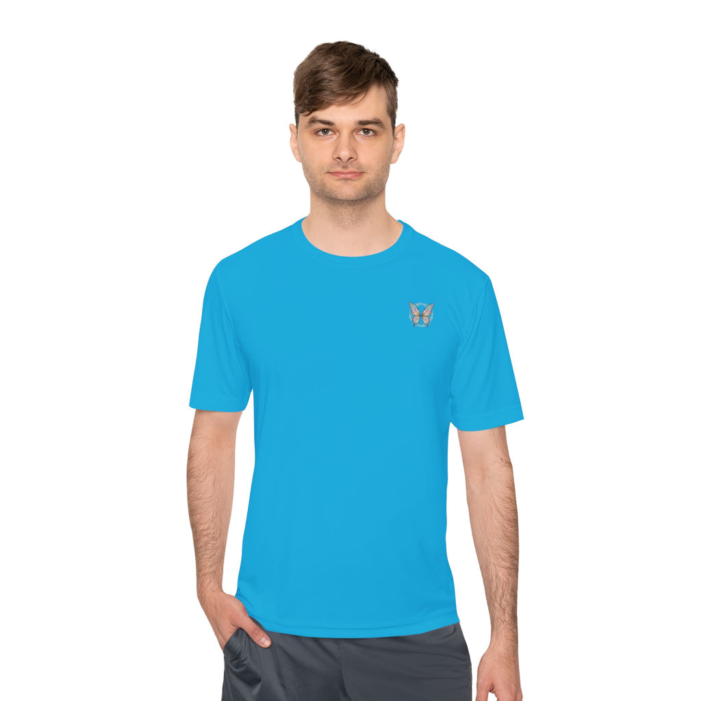 Butterfly Fairy Athletic Tee — 'Plant Embrace' Moisture-Wicking Shirt