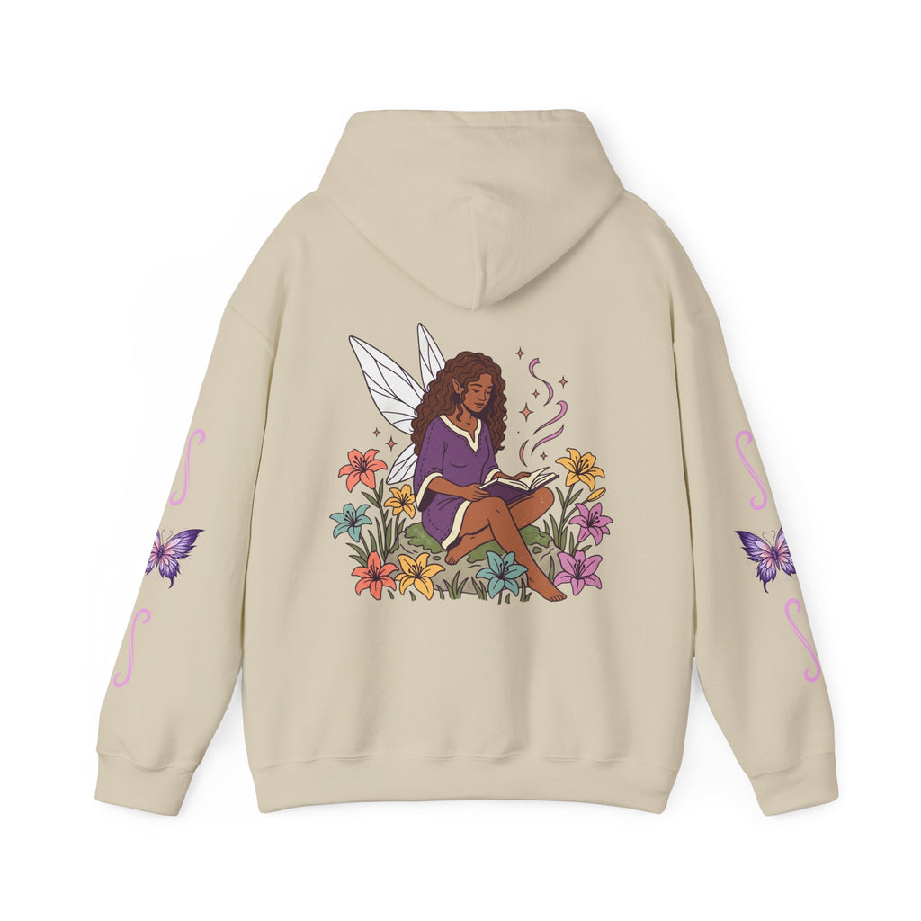 Hoodie — Cozy Fairy Reader Graphic Hoodie ("Beauty & Brains")