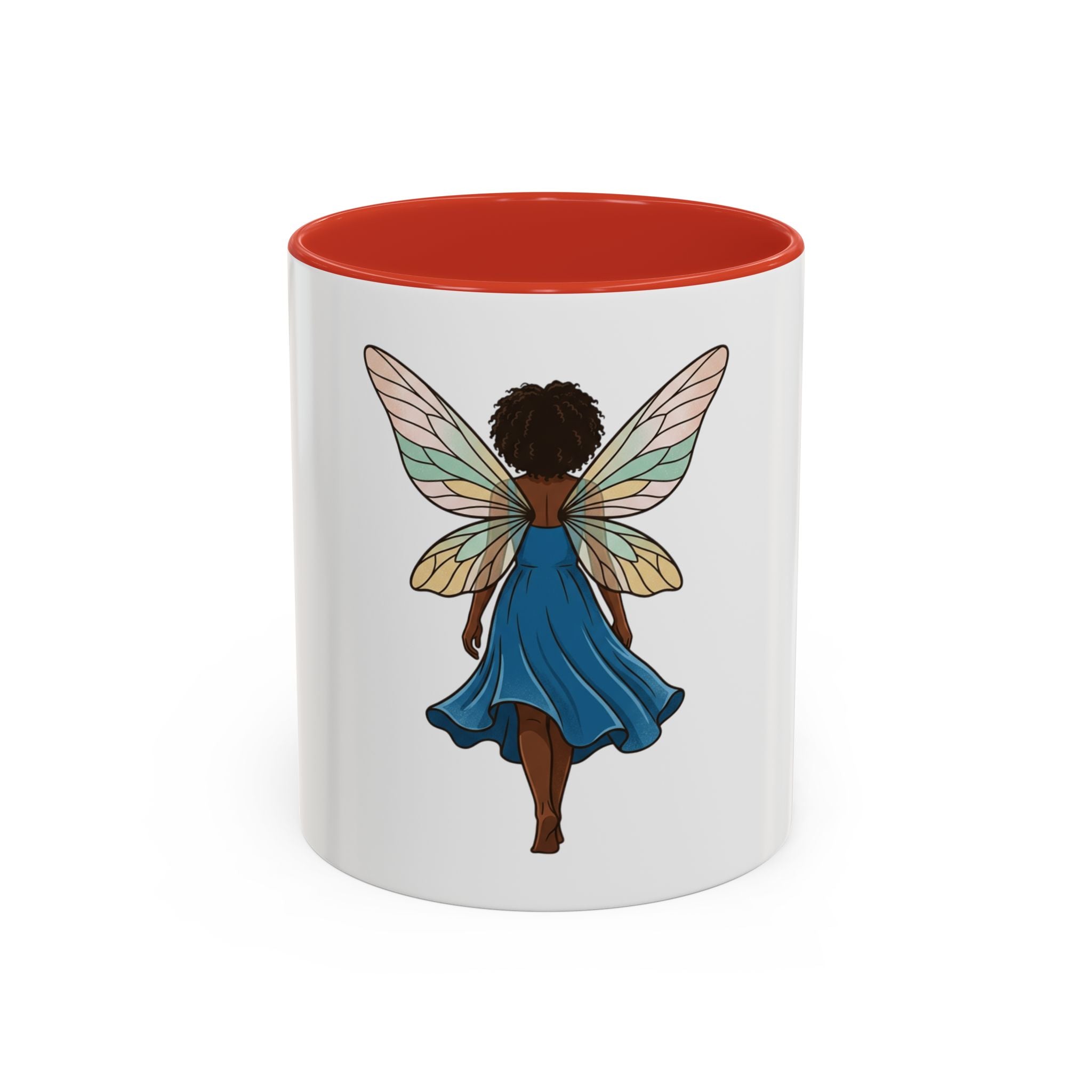 Black Fairy Wings Coffee Mug — Inspirational Magic Mug for Women & Girls