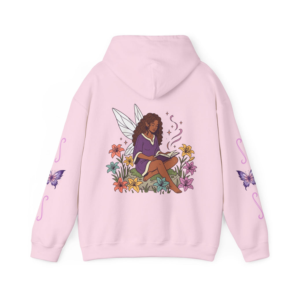 Hoodie — Cozy Fairy Reader Graphic Hoodie ("Beauty & Brains")