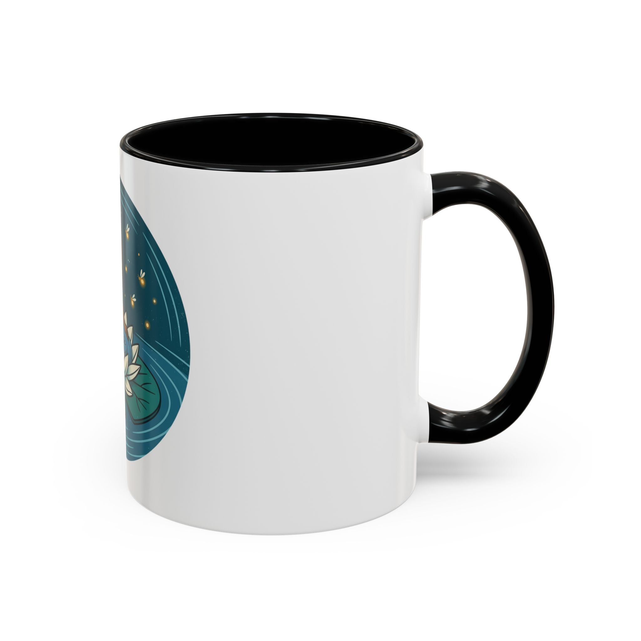 Lotus Fairy Coffee Mug — Whimsical Night Garden Accent Mug