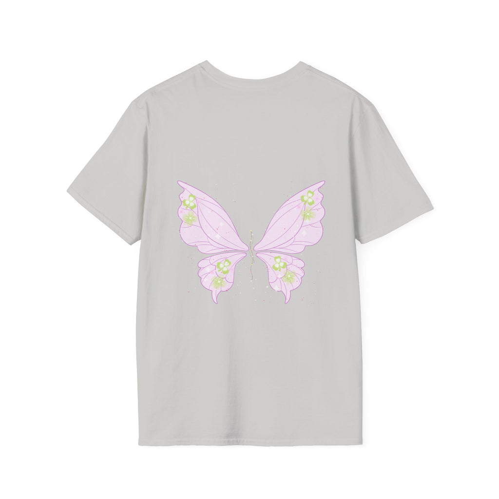 Pastel Butterfly Tee — Soft Pink Minimalist Butterfly T‑Shirt