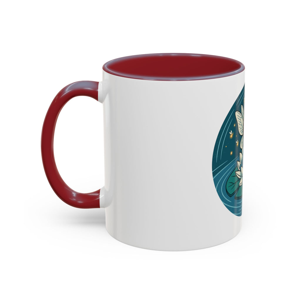 Lotus Fairy Coffee Mug — Whimsical Night Garden Accent Mug