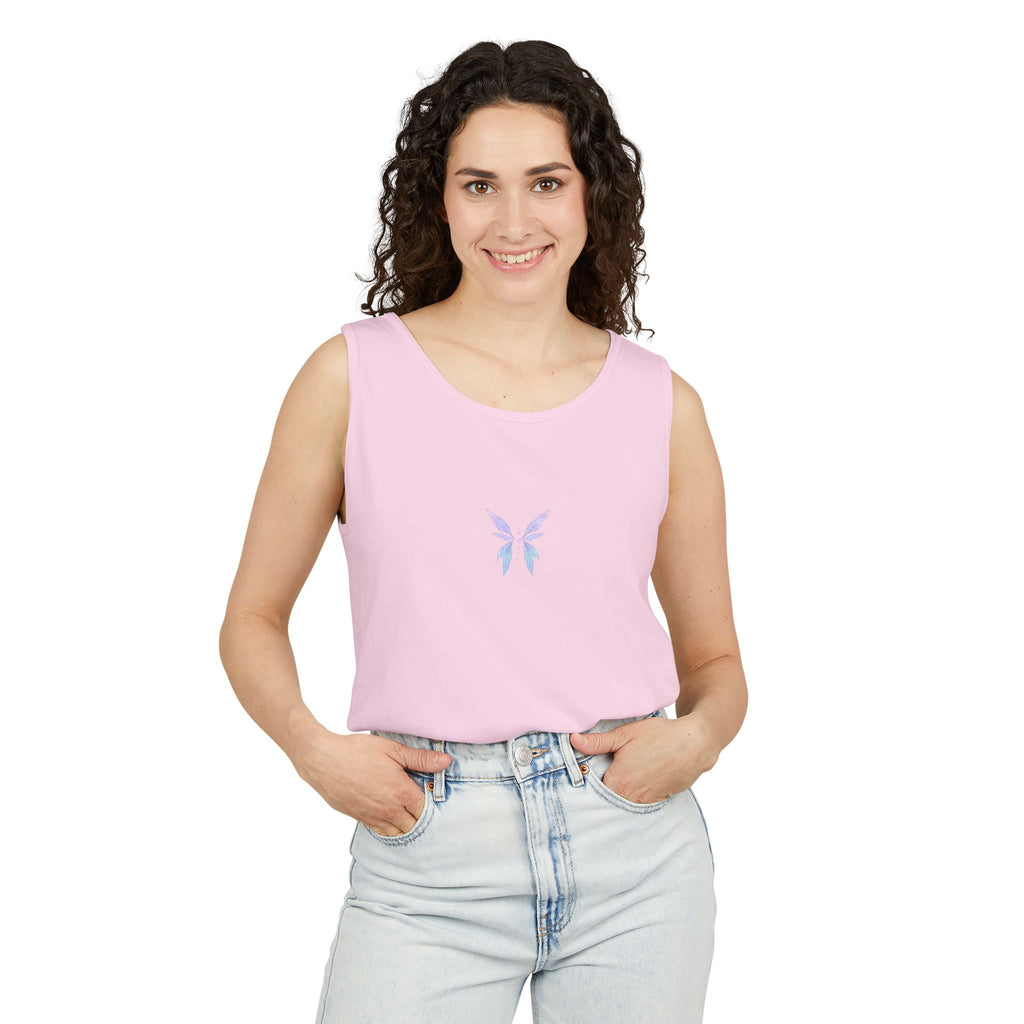 Fairy Wing Tank Top — Pastel Butterfly Wings Graphic Summer Tank