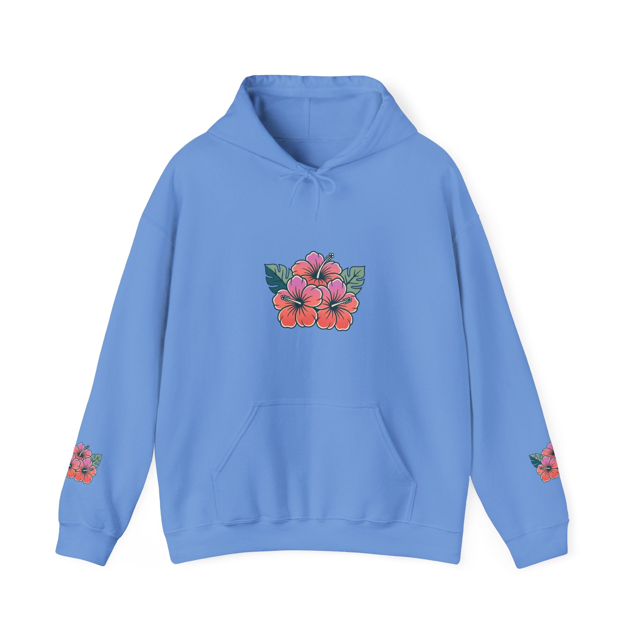Hibiscus Floral Hoodie — Tropical Flower Graphic Sweatshirt