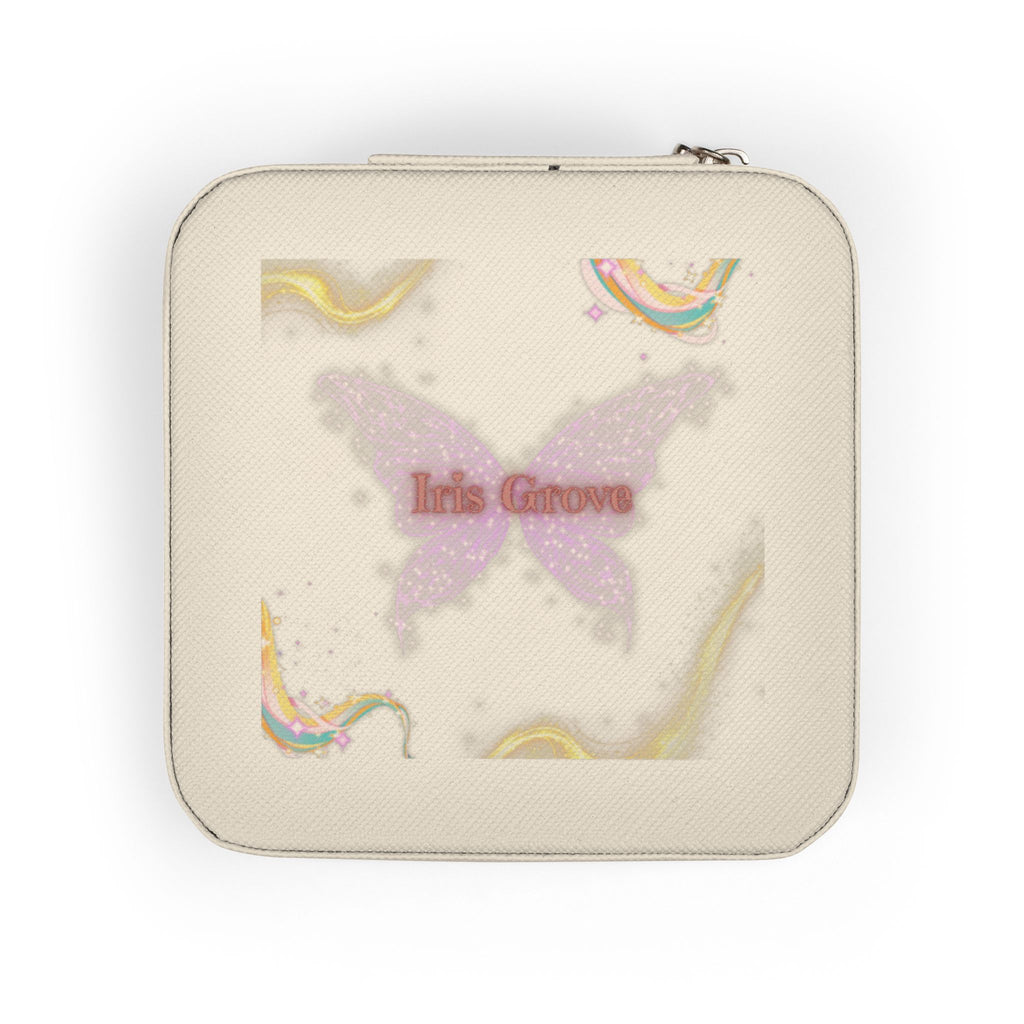 Pink Butterfly Jewelry Travel Case — Compact Travel Jewelry Organizer