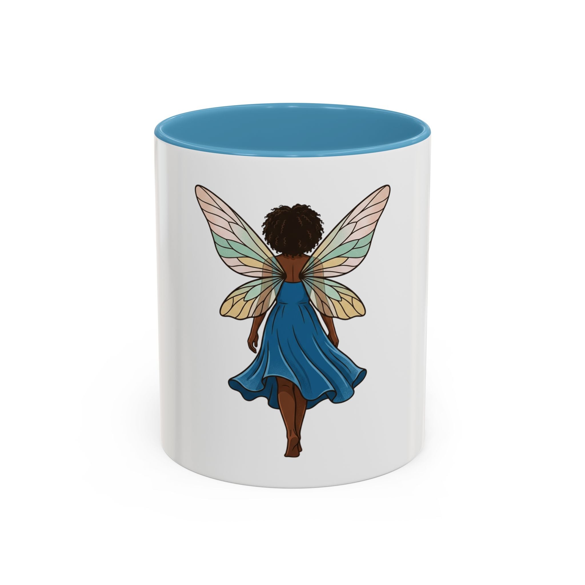 Black Fairy Wings Coffee Mug — Inspirational Magic Mug for Women & Girls