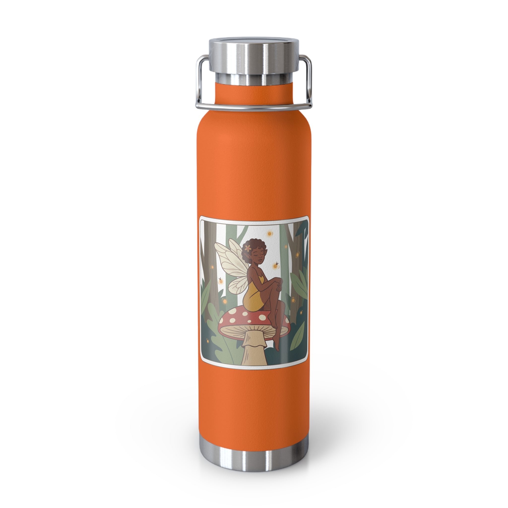 22oz Insulated Water Bottle — Fairy Mushroom Forest Design