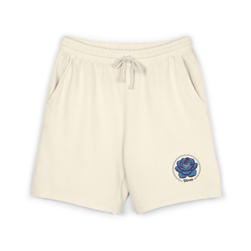 Fleece Sweat Shorts — Cream Rose Graphic Lightweight Lounge Shorts