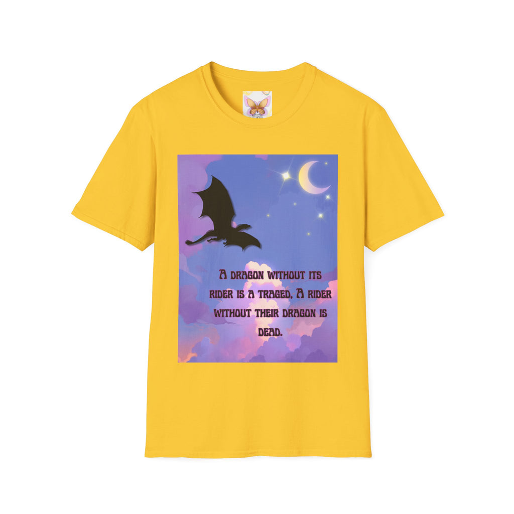 Dragon Silhouette T-Shirt — "A Dragon Without Its Wings..." Inspirational Night Sky Design