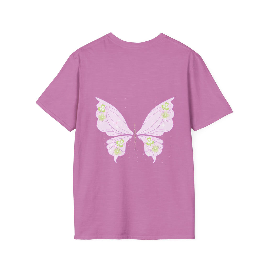 Pastel Butterfly Tee — Soft Pink Minimalist Butterfly T‑Shirt
