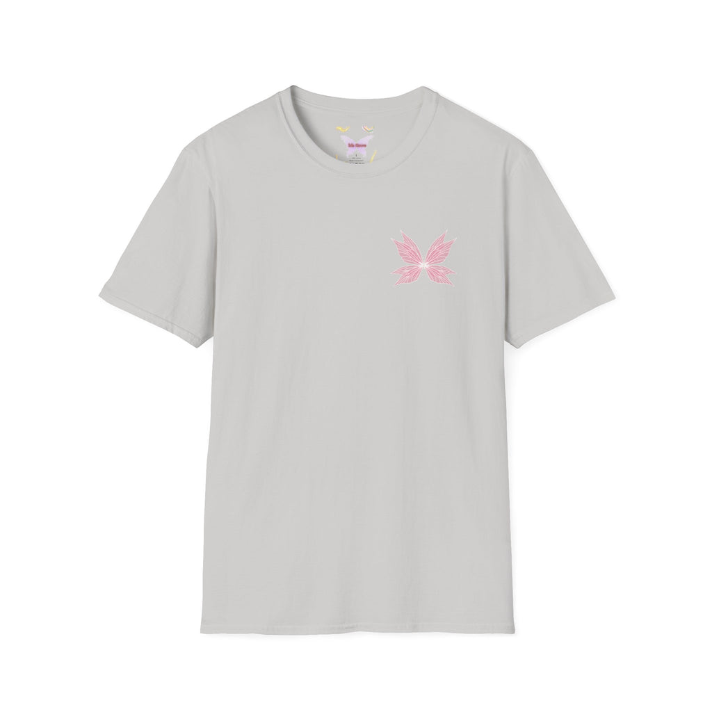 Pink Sakura Leaf Tee — Minimal Floral T-Shirt