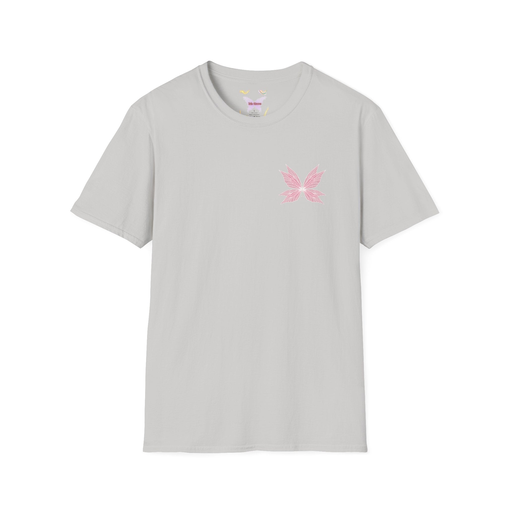 Pink Sakura Leaf Tee — Minimal Floral T-Shirt