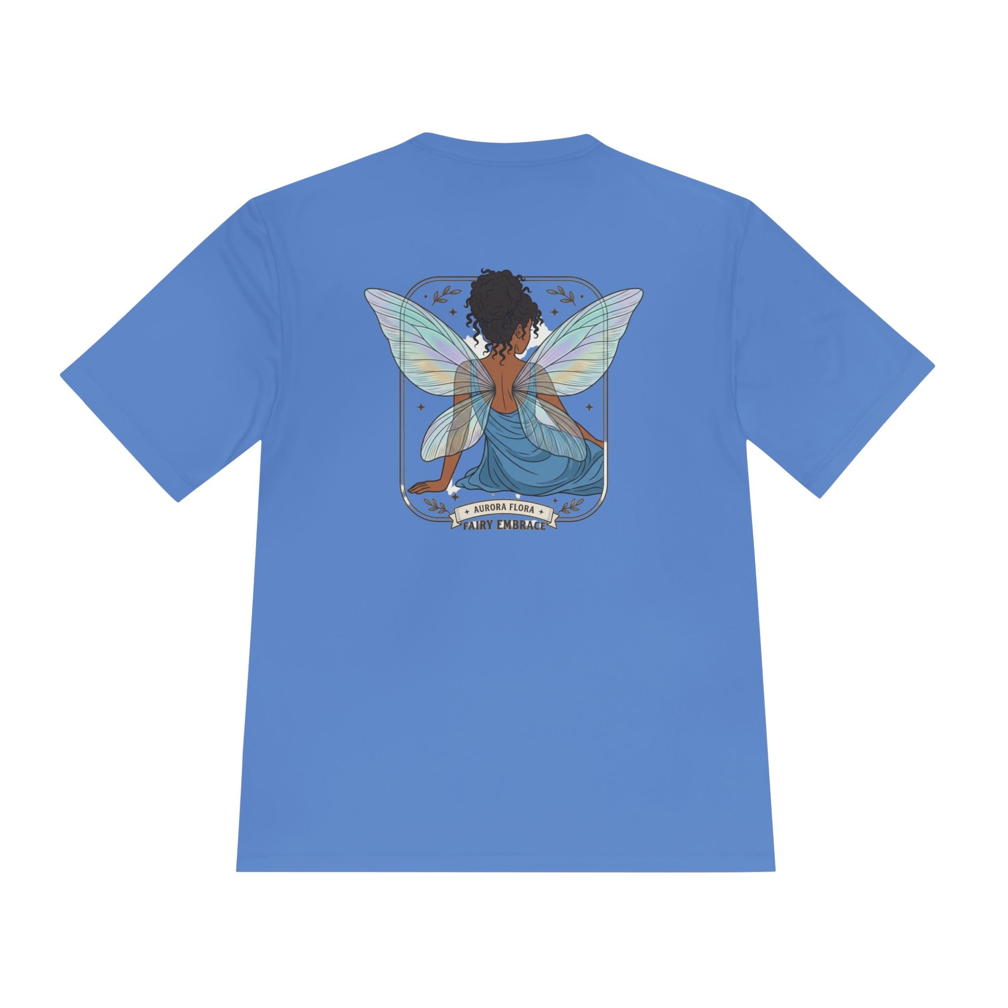 Butterfly Fairy Athletic Tee — 'Plant Embrace' Moisture-Wicking Shirt