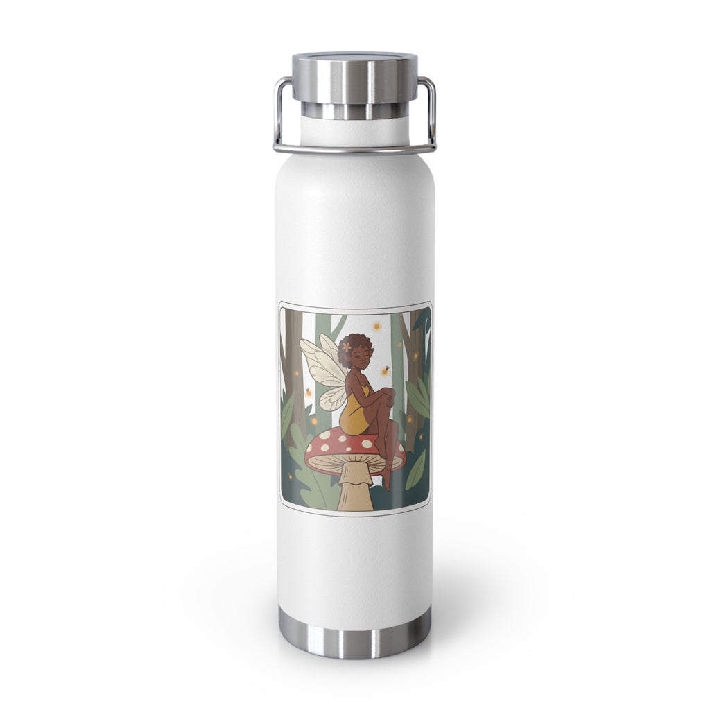 22oz Insulated Water Bottle — Fairy Mushroom Forest Design
