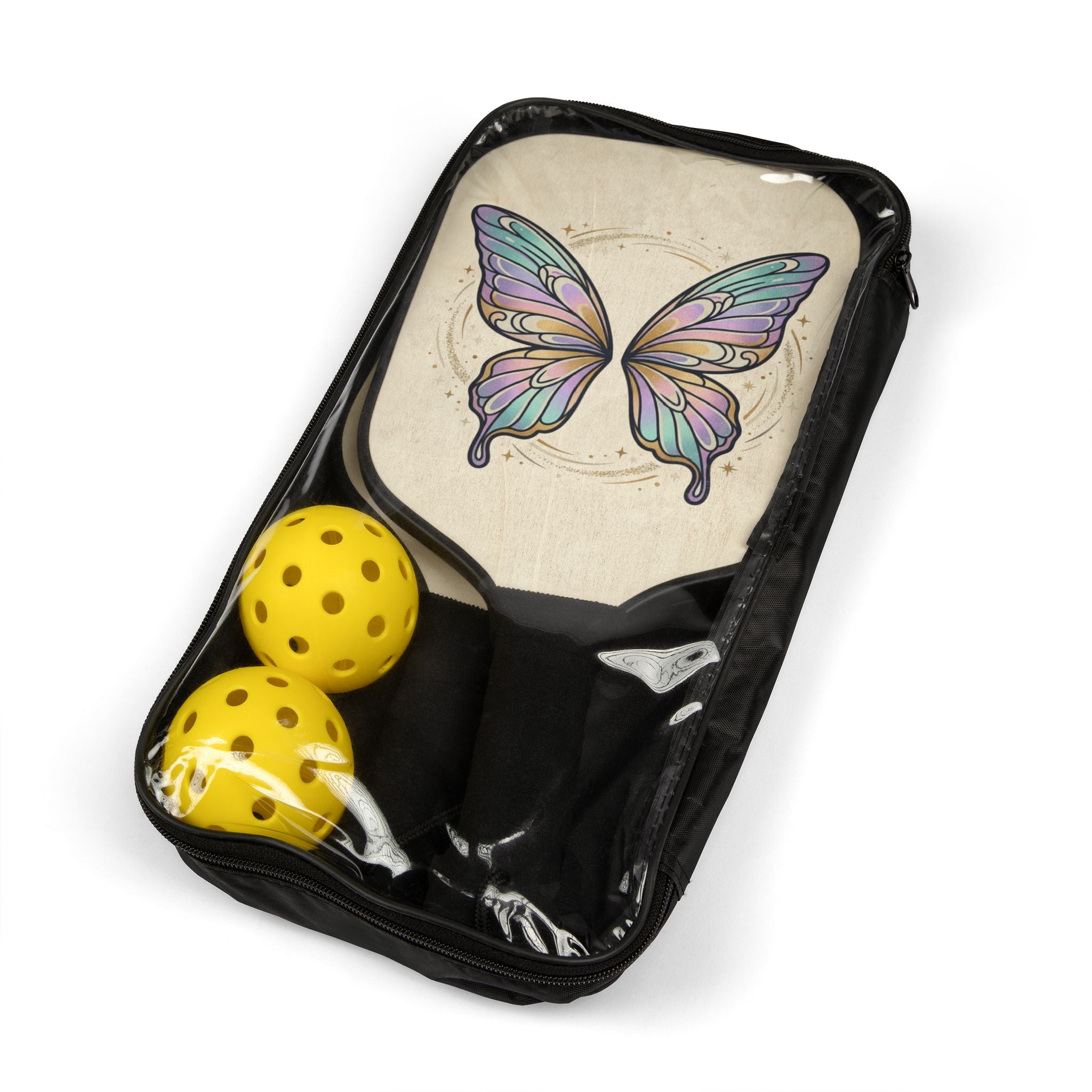 Butterfly Pickleball Paddle Kit – Pastel Wings Pickleball Set with Balls