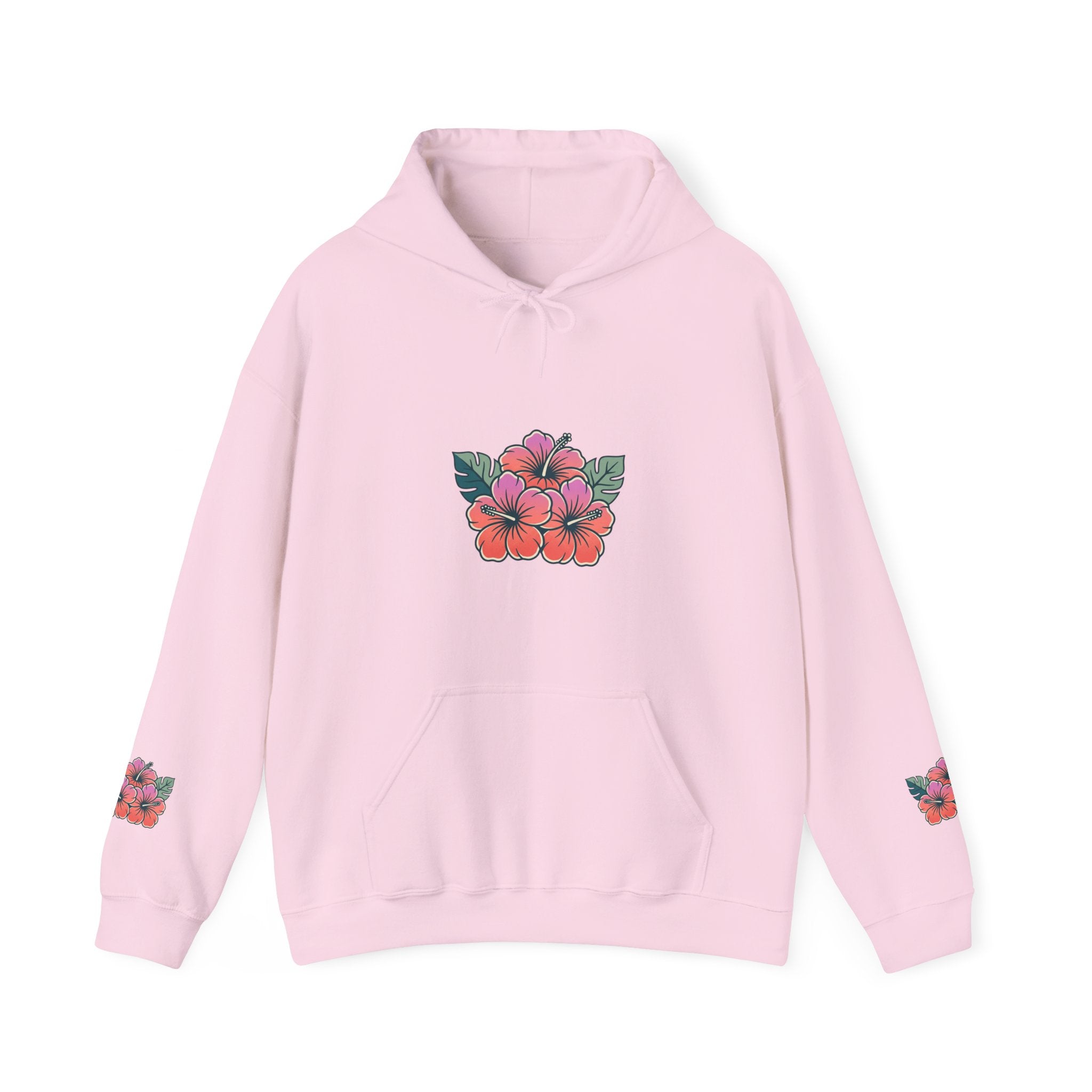 Hibiscus Floral Hoodie — Tropical Flower Graphic Sweatshirt