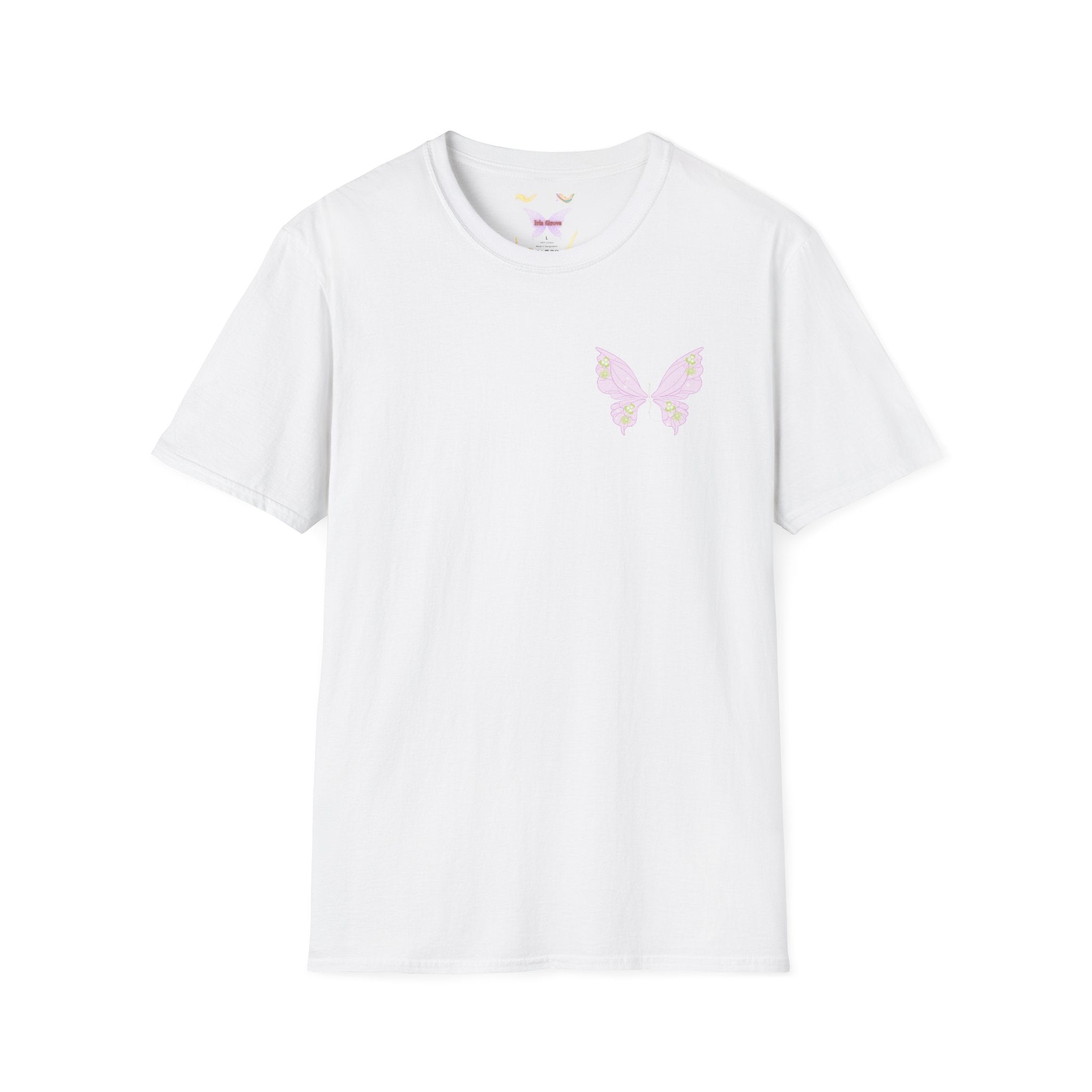 Pastel Butterfly Tee — Soft Pink Minimalist Butterfly T‑Shirt