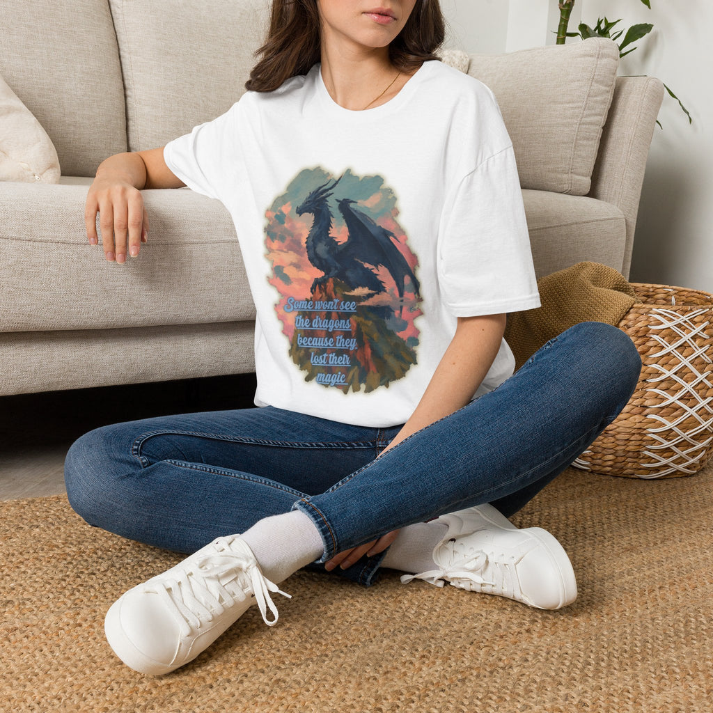 Dragon Silhouette T‑Shirt — Inspiring Quote Fantasy Tee
