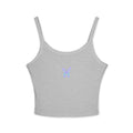 Butterfly Watercolor Crop Tank Top — Lavender Blue Feminine Spaghetti Strap