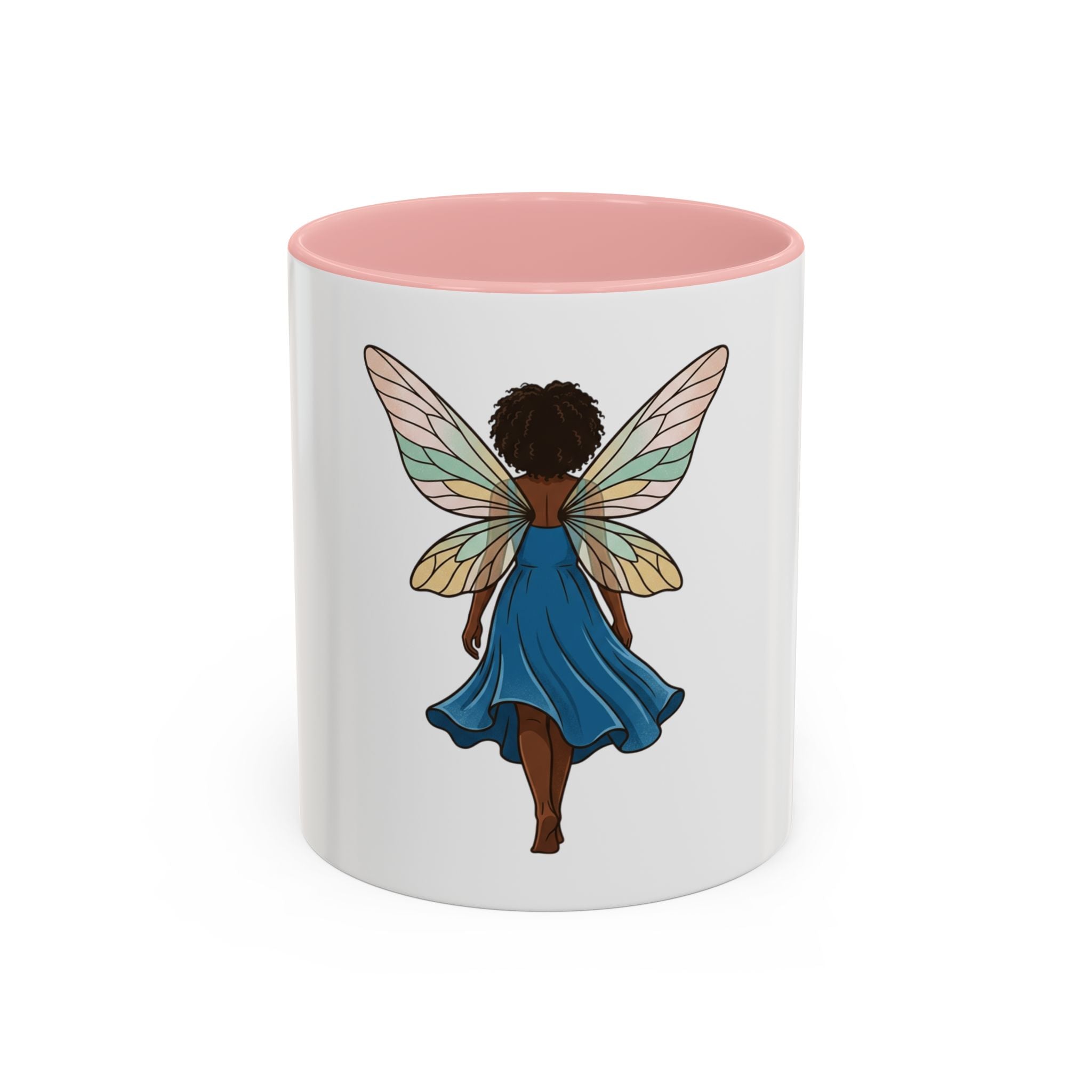 Black Fairy Wings Coffee Mug — Inspirational Magic Mug for Women & Girls