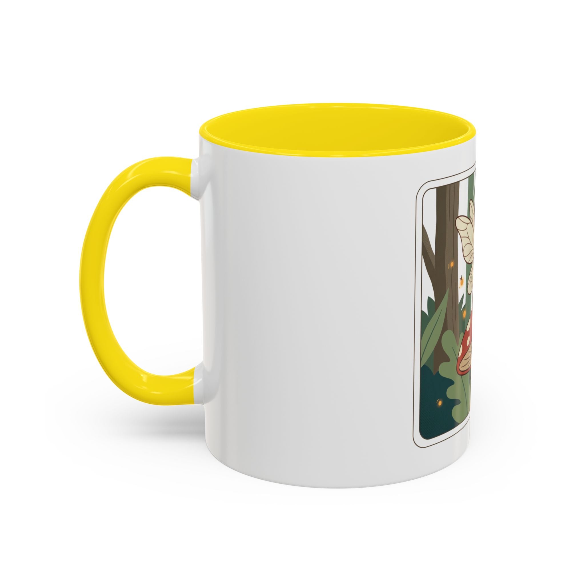Fairy Mushroom Coffee Mug — Whimsical Forest Fairy Design (11/15 oz)