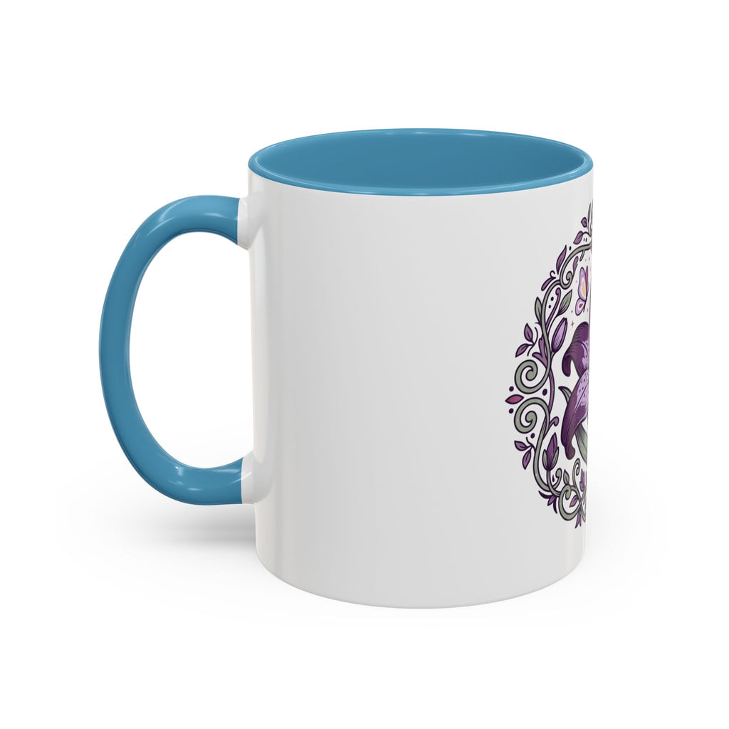 Purple Lily Accent Coffee Mug — Floral Boho Tea & Coffee Cup (11/15oz)