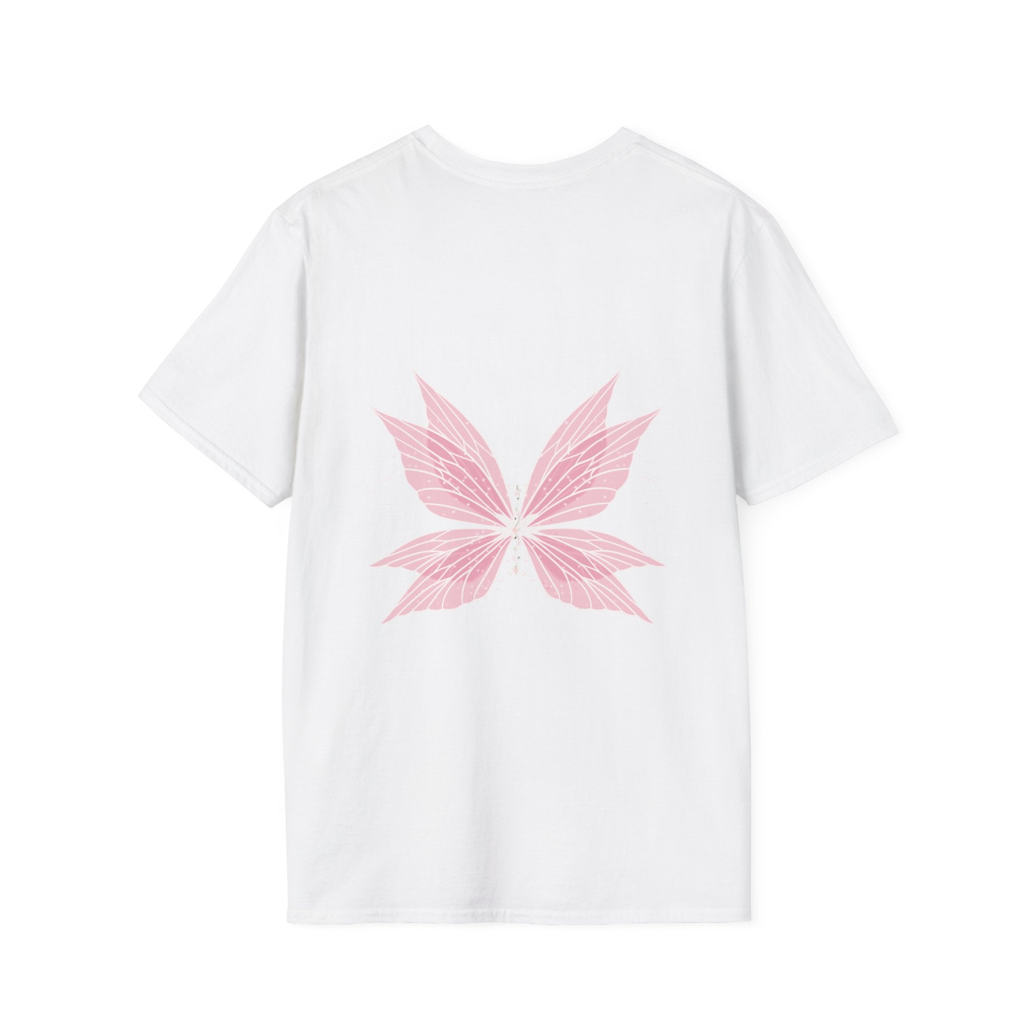 Pink Sakura Leaf Tee — Minimal Floral T-Shirt