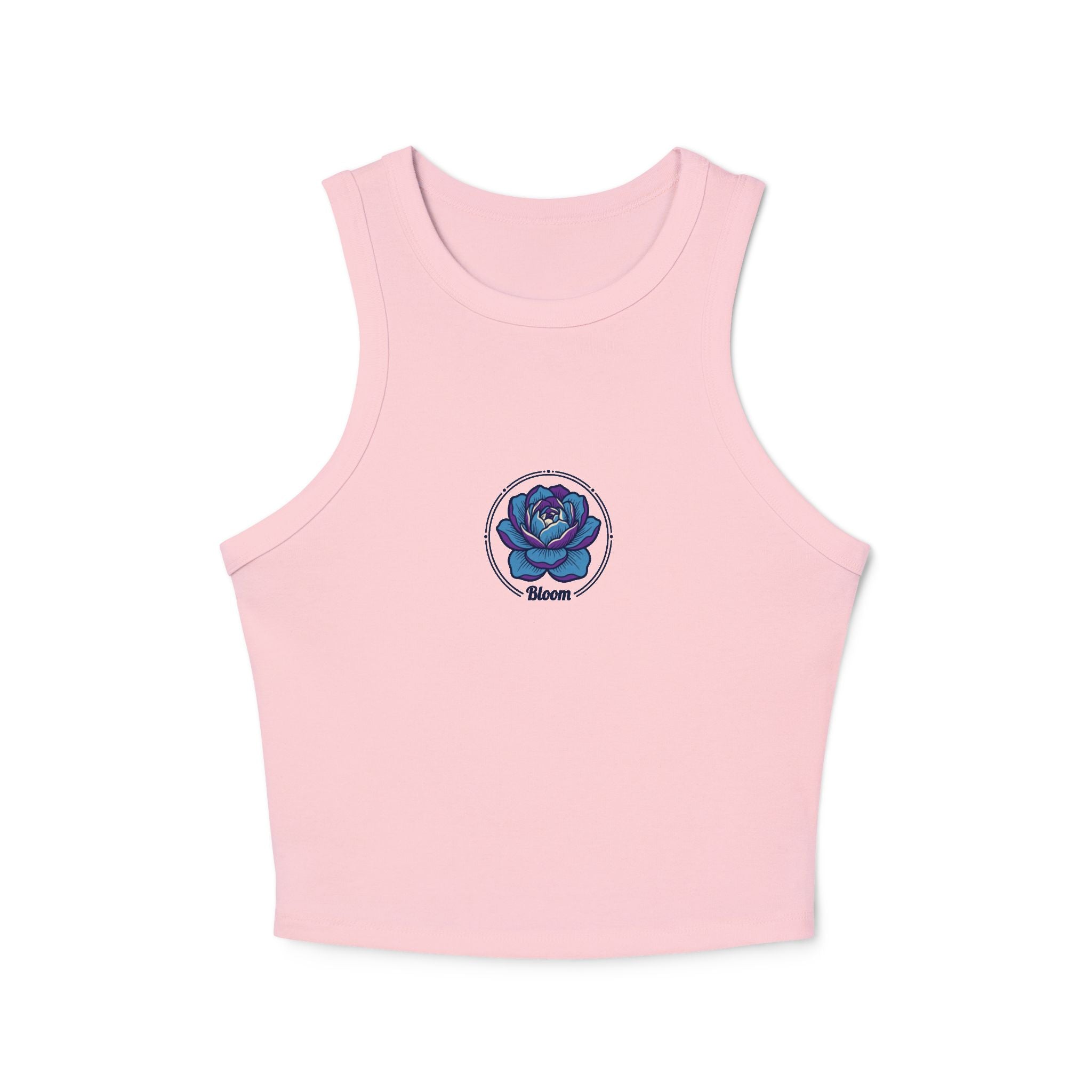 Smiley Earth Crop Tank Top — Tiny Blue Planet Graphic
