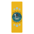 Yellow Lotus Yoga Mat — "Breathe In and Out, Flow Like a Lotus Pod" Rubber Mat