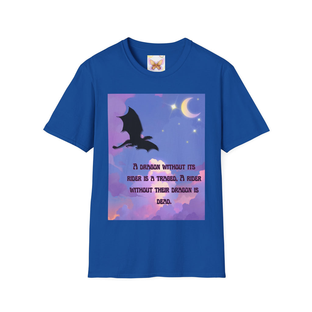 Dragon Silhouette T-Shirt — "A Dragon Without Its Wings..." Inspirational Night Sky Design