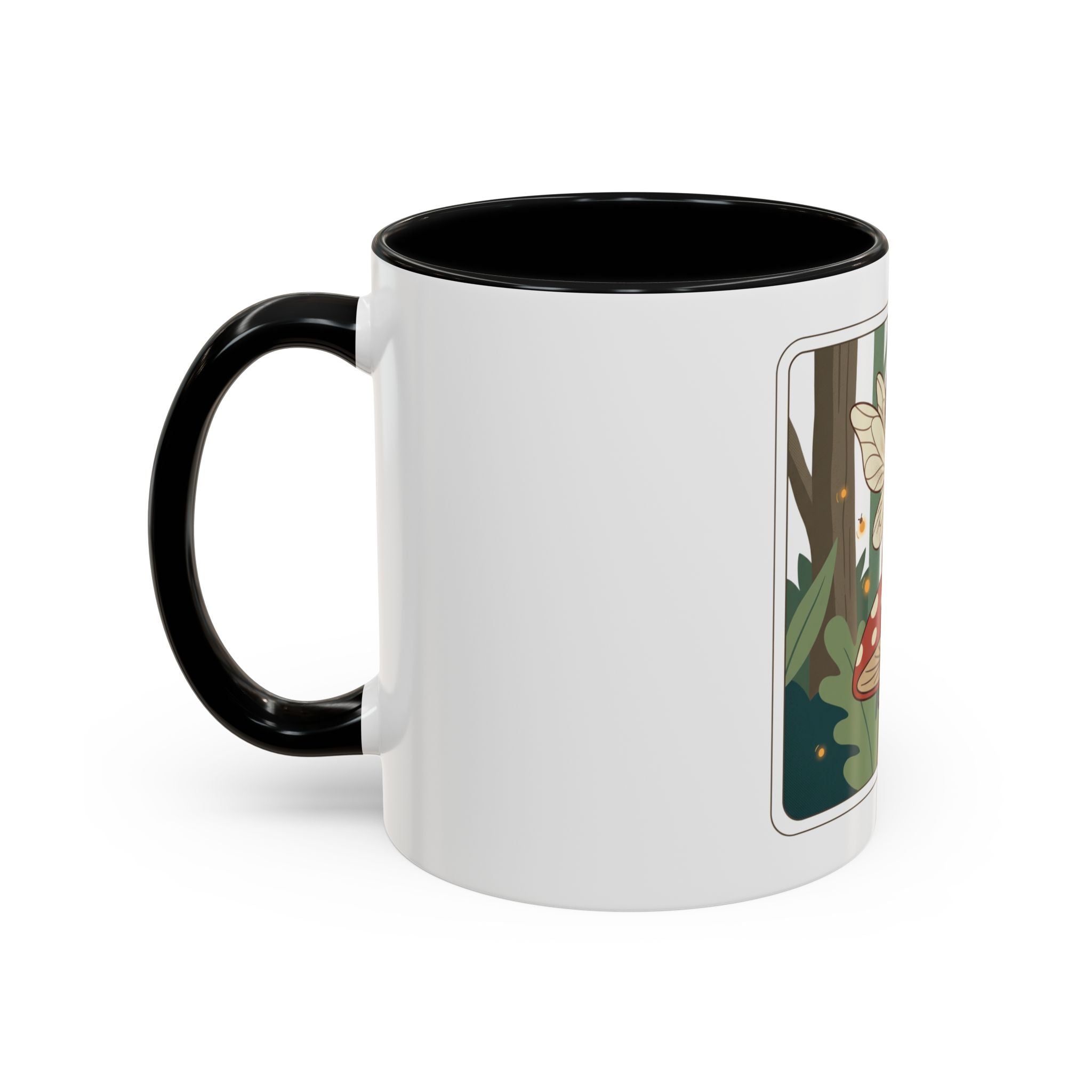Fairy Mushroom Coffee Mug — Whimsical Forest Fairy Design (11/15 oz)