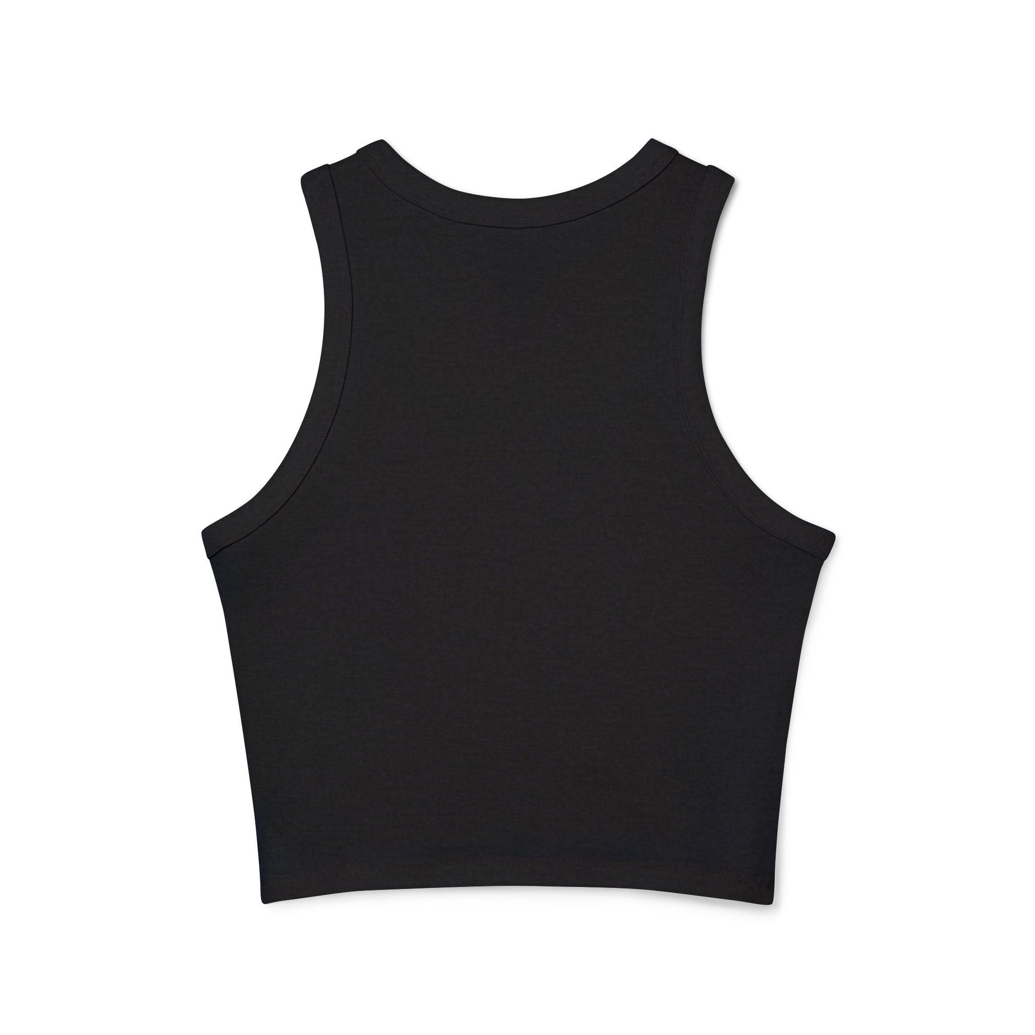 Smiley Earth Crop Tank Top — Tiny Blue Planet Graphic