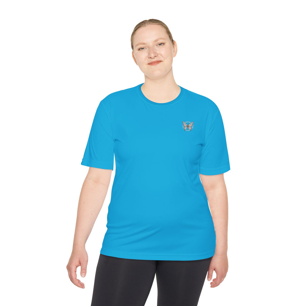 Butterfly Fairy Athletic Tee — 'Plant Embrace' Moisture-Wicking Shirt