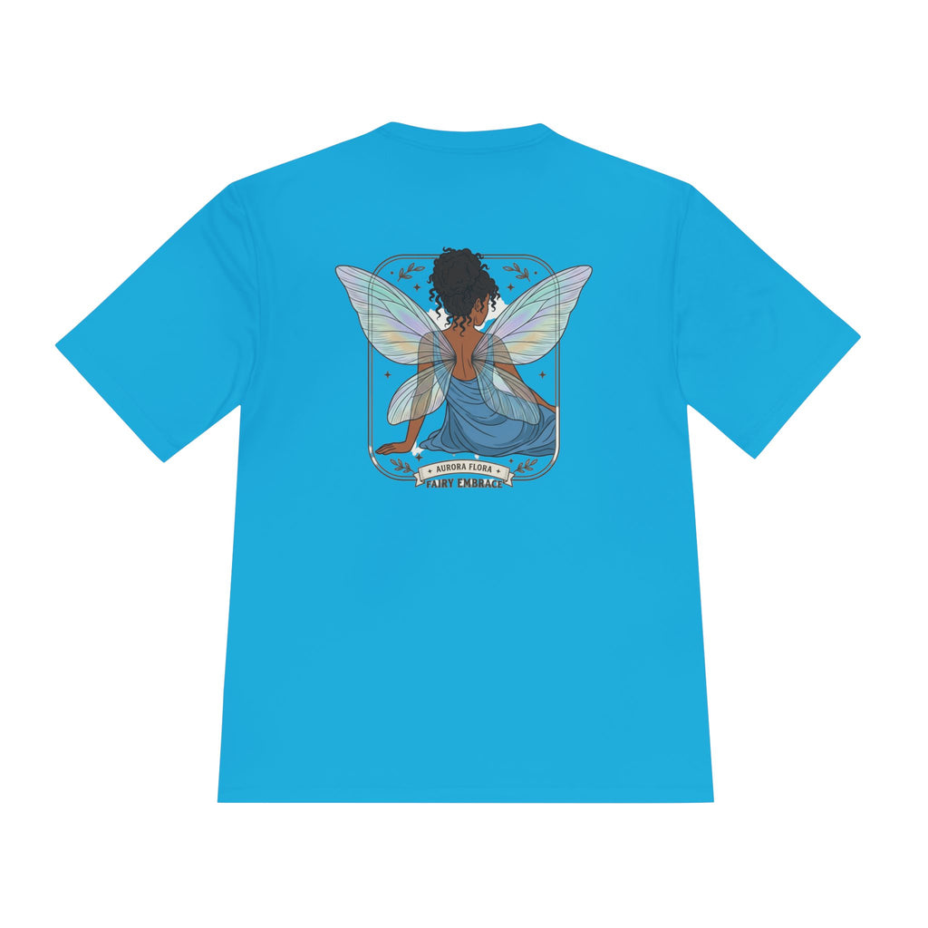 Butterfly Fairy Athletic Tee — 'Plant Embrace' Moisture-Wicking Shirt