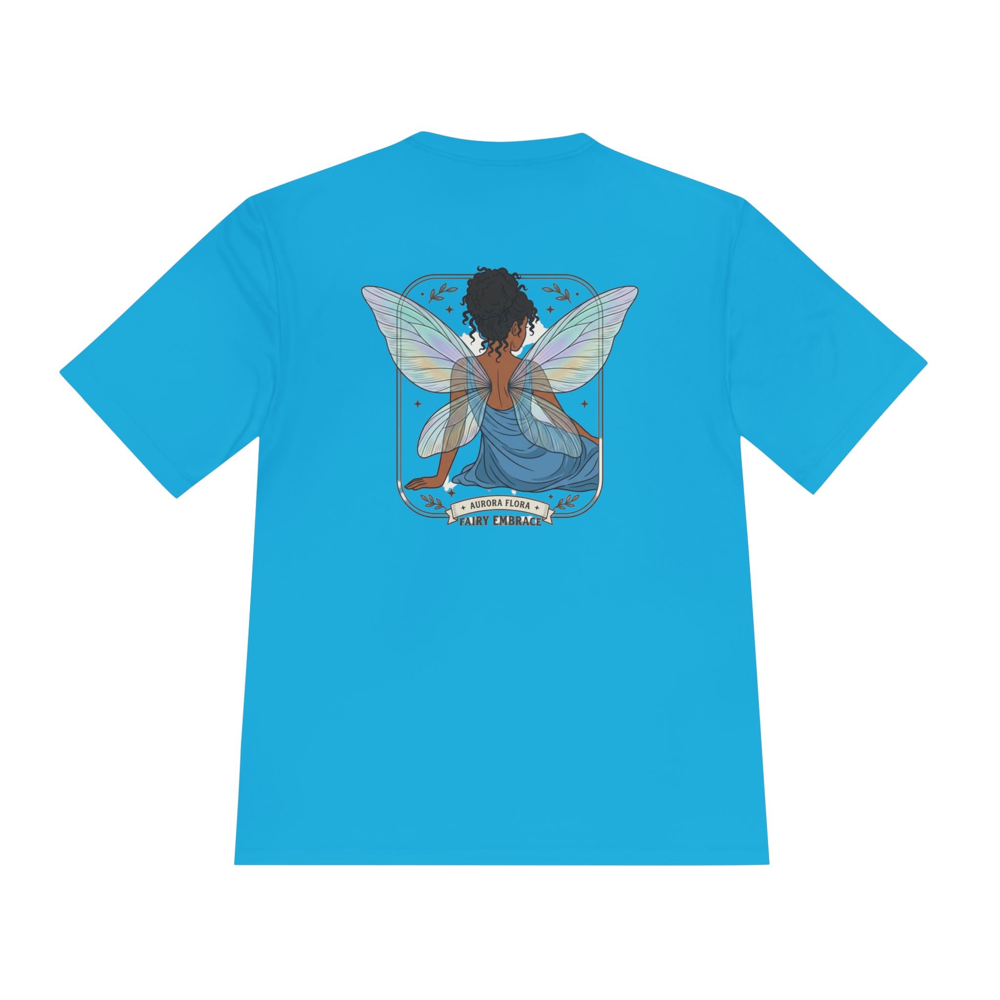 Butterfly Fairy Athletic Tee — 'Plant Embrace' Moisture-Wicking Shirt