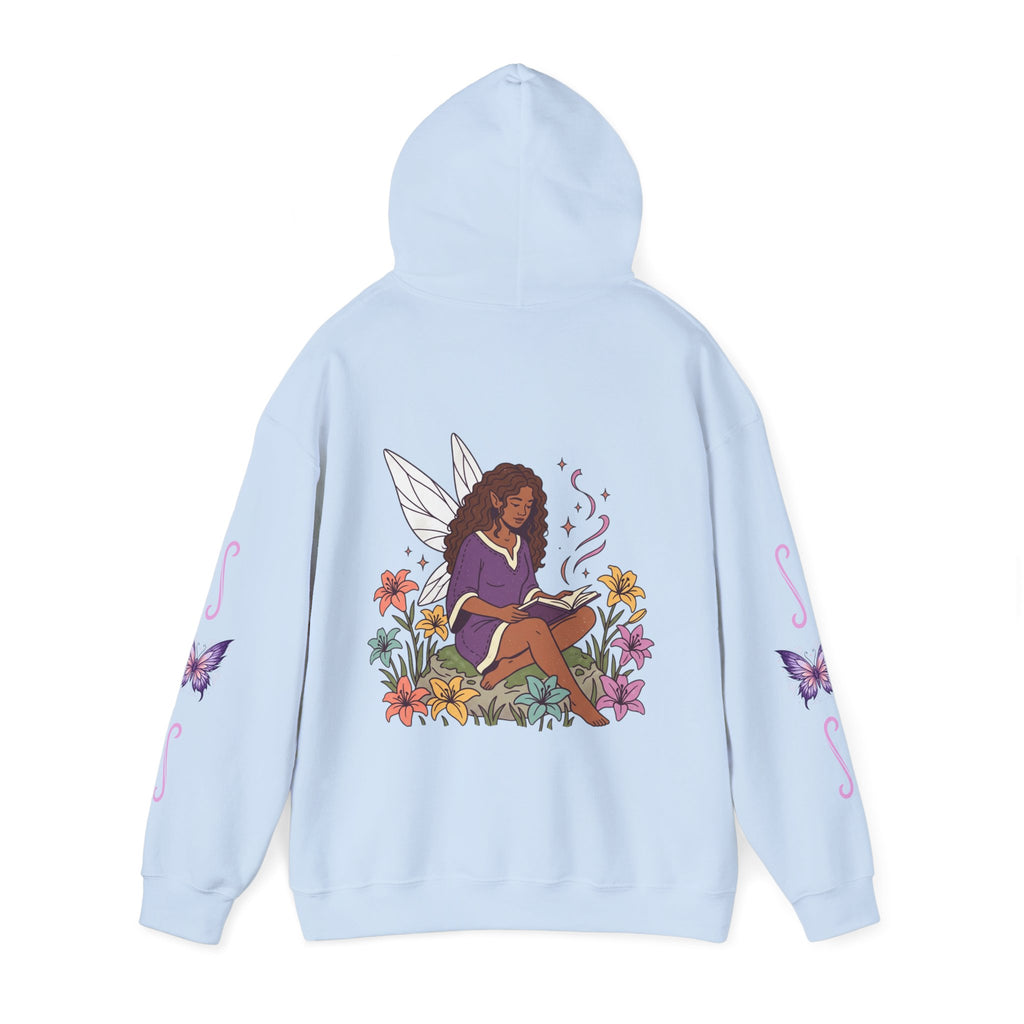 Hoodie — Cozy Fairy Reader Graphic Hoodie ("Beauty & Brains")